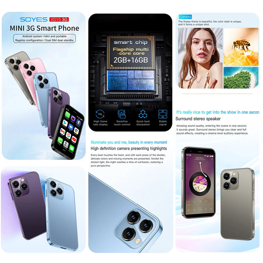 SOYES XS15 Blue 3G Mini Smartphone