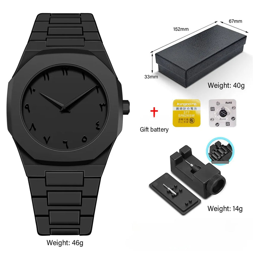 Mens Blackout Waterproof Watch