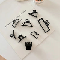Women New Black Small Metal Claw Clips