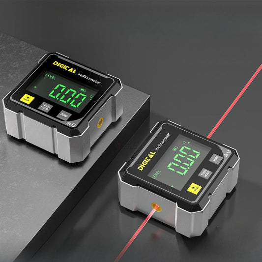 Four Sided Magnetic Electronic Level With Two-way Laser