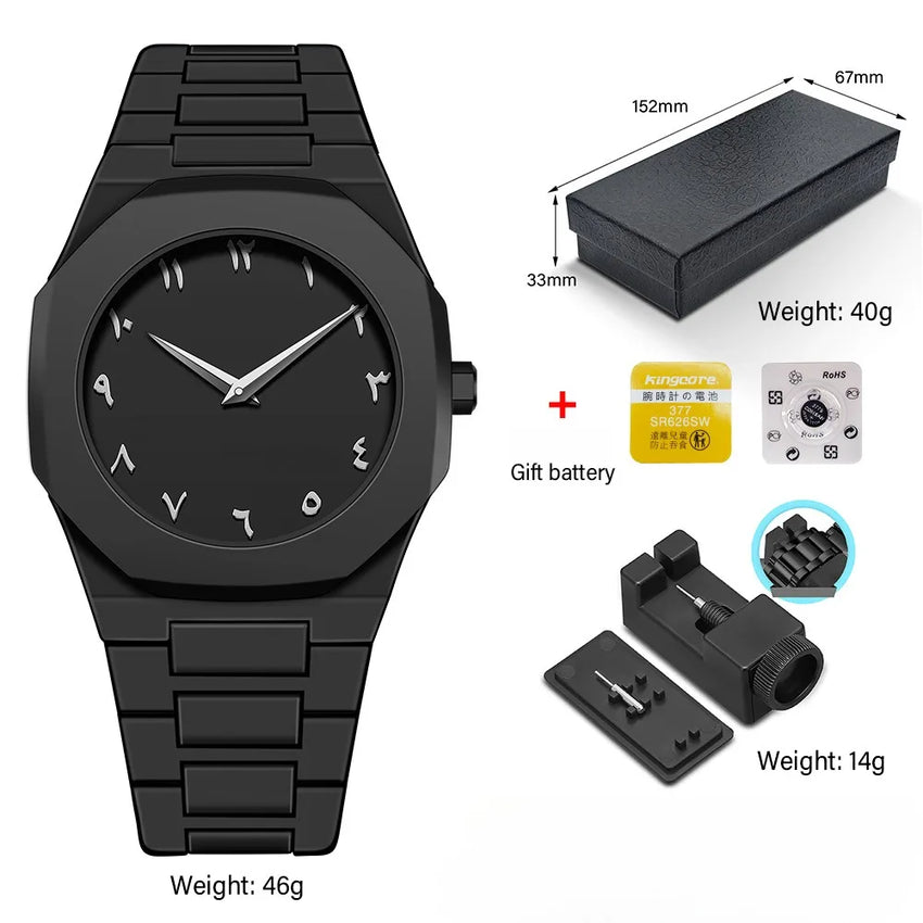 Mens Blackout Waterproof Watch