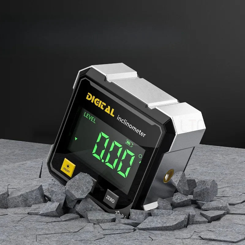 Four Sided Magnetic Electronic Level With Two-way Laser