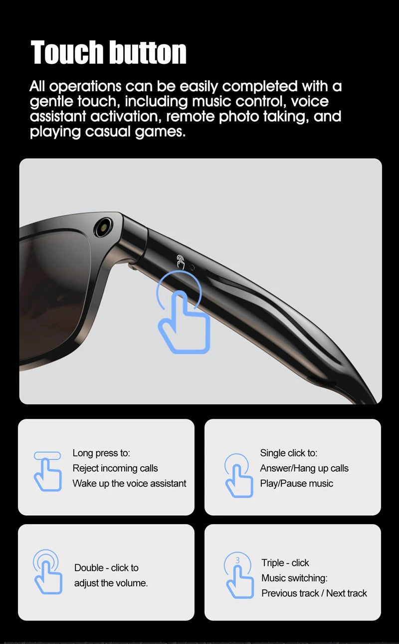 Xiaomi 4KHD AI Smart Glasses GPT Translation and Music