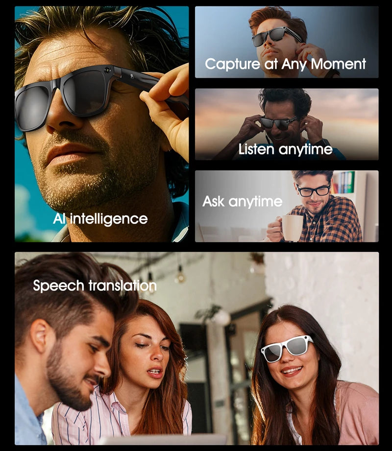 Xiaomi 4KHD AI Smart Glasses GPT Translation and Music