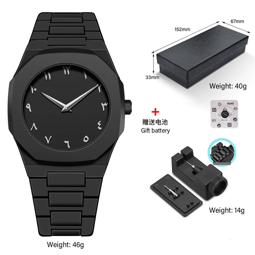 Mens Blackout Waterproof Watch