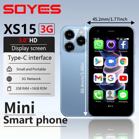 SOYES XS15 Blue 3G Mini Smartphone