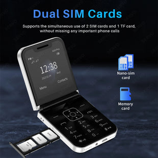 SERVO A50 Pro Flip Phone Dual SIM Card