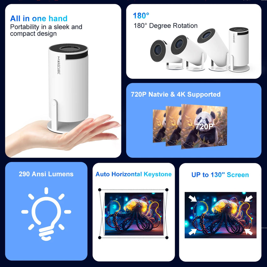 HY300 Pro 4K 1080P 1280*720P Home Cinema