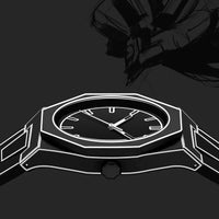 Mens Blackout Waterproof Watch