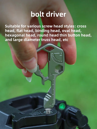 24 in 1 Key Tool Multi functional Stainless Steel Keychain