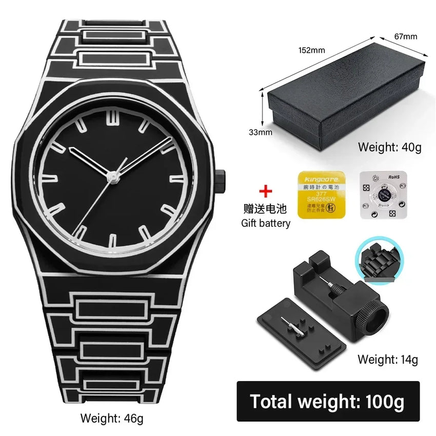 Mens Blackout Waterproof Watch
