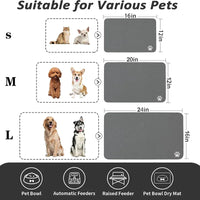 Pet Feeding Mat, Absorbent Quick Dry for Messy Drinkers