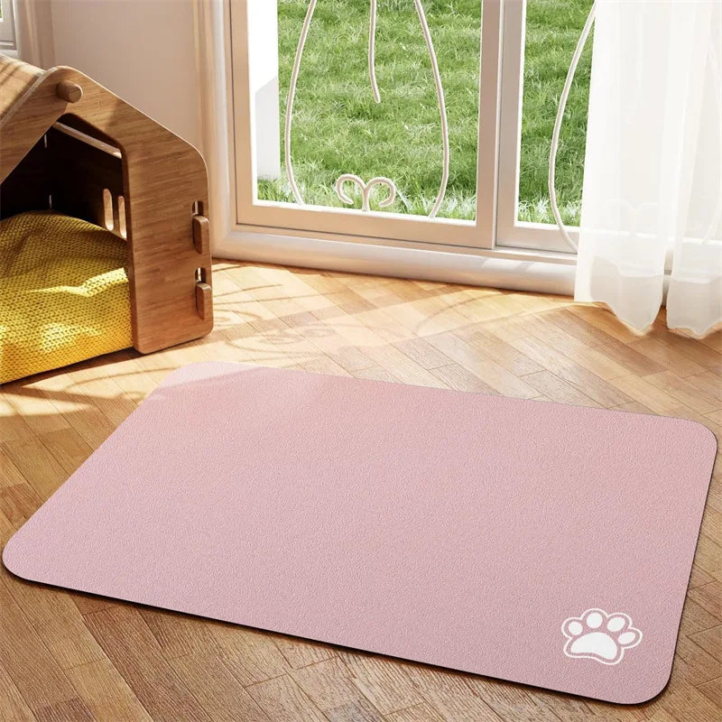 Pet Feeding Mat, Absorbent Quick Dry for Messy Drinkers