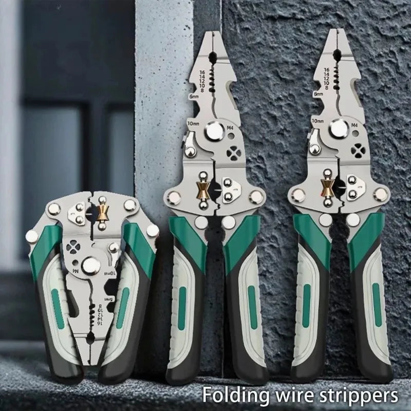 Foldable wire stripper