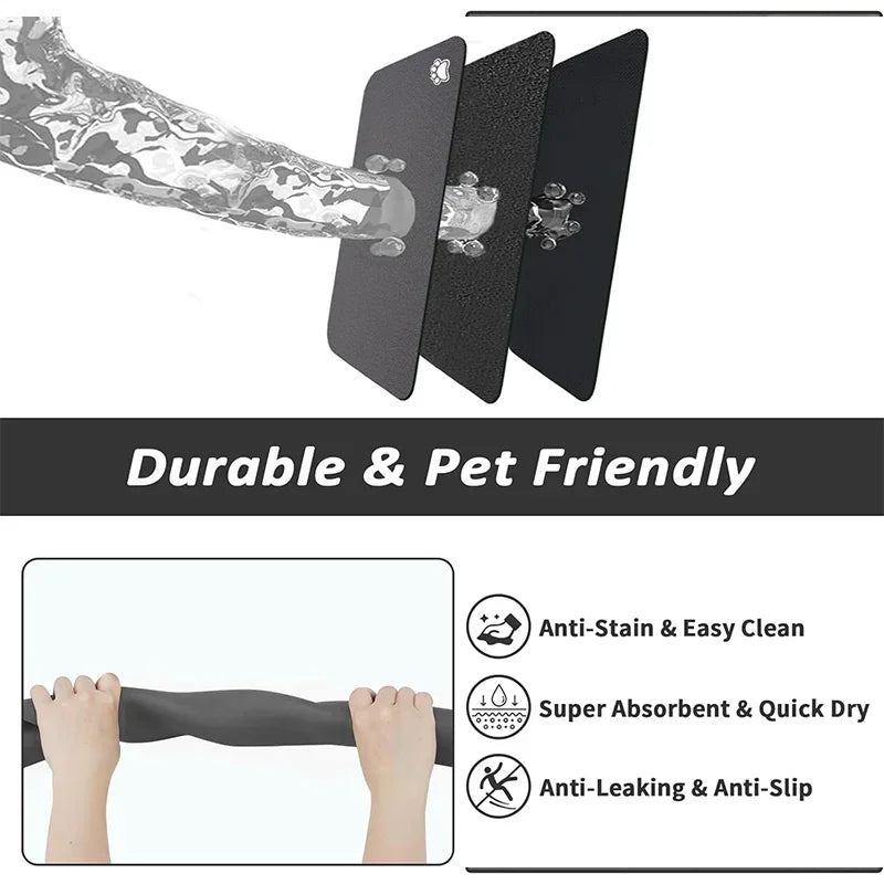 Pet Feeding Mat, Absorbent Quick Dry for Messy Drinkers