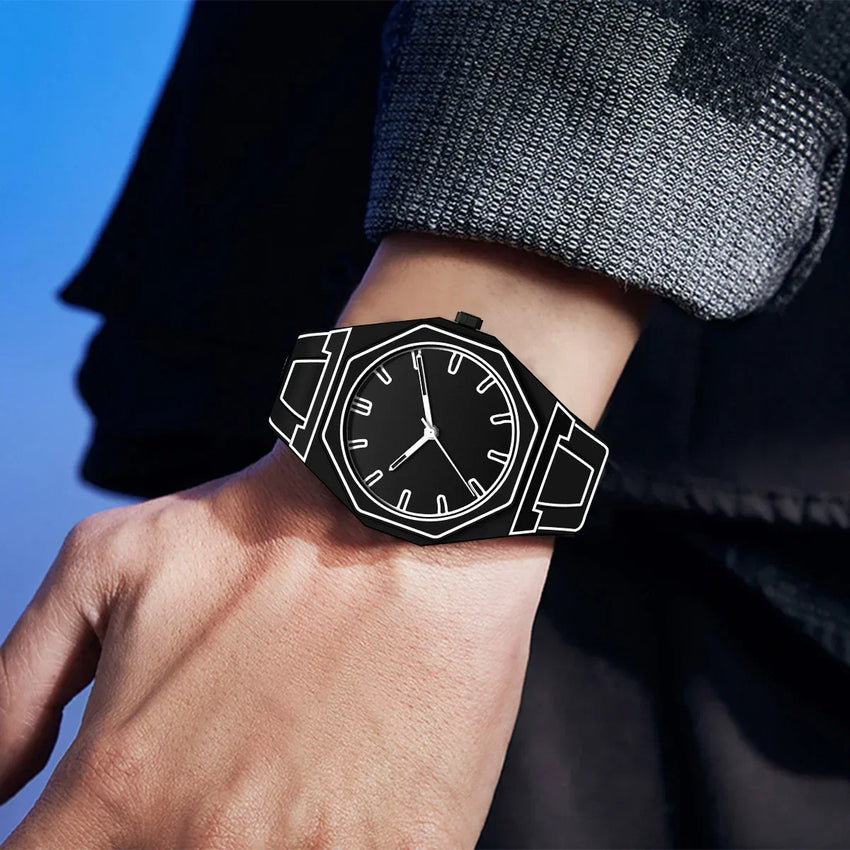 Mens Blackout Waterproof Watch