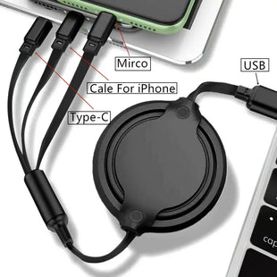 3 in 1 Fast USB Charger With Cable