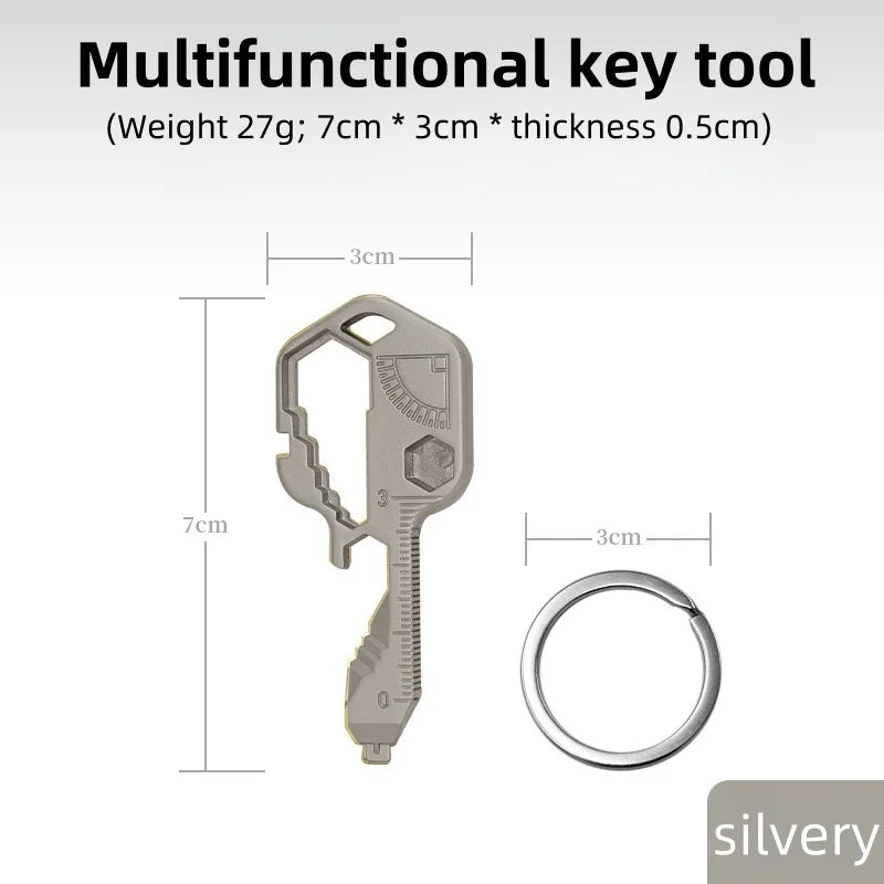 24 in 1 Key Tool Multi functional Stainless Steel Keychain
