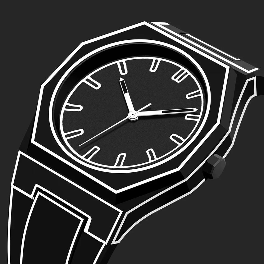 Mens Blackout Waterproof Watch