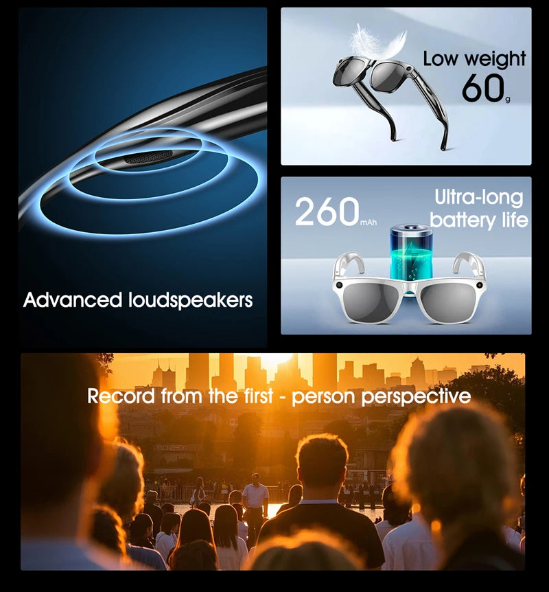 Xiaomi 4KHD AI Smart Glasses GPT Translation and Music