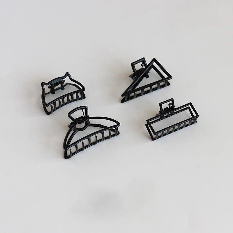 Women New Black Small Metal Claw Clips