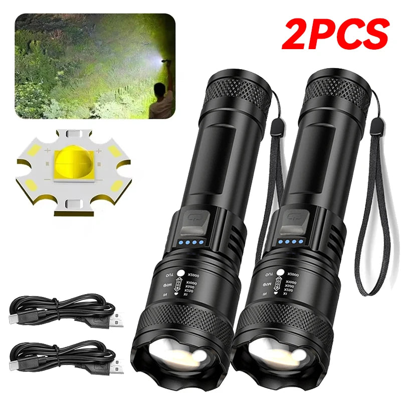 High Strong Power Led Flashlights 2000LM Tactical Torch